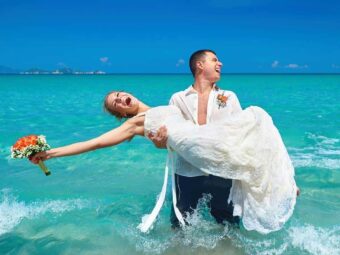 Happy wedding beach Hochzeit Mallorca